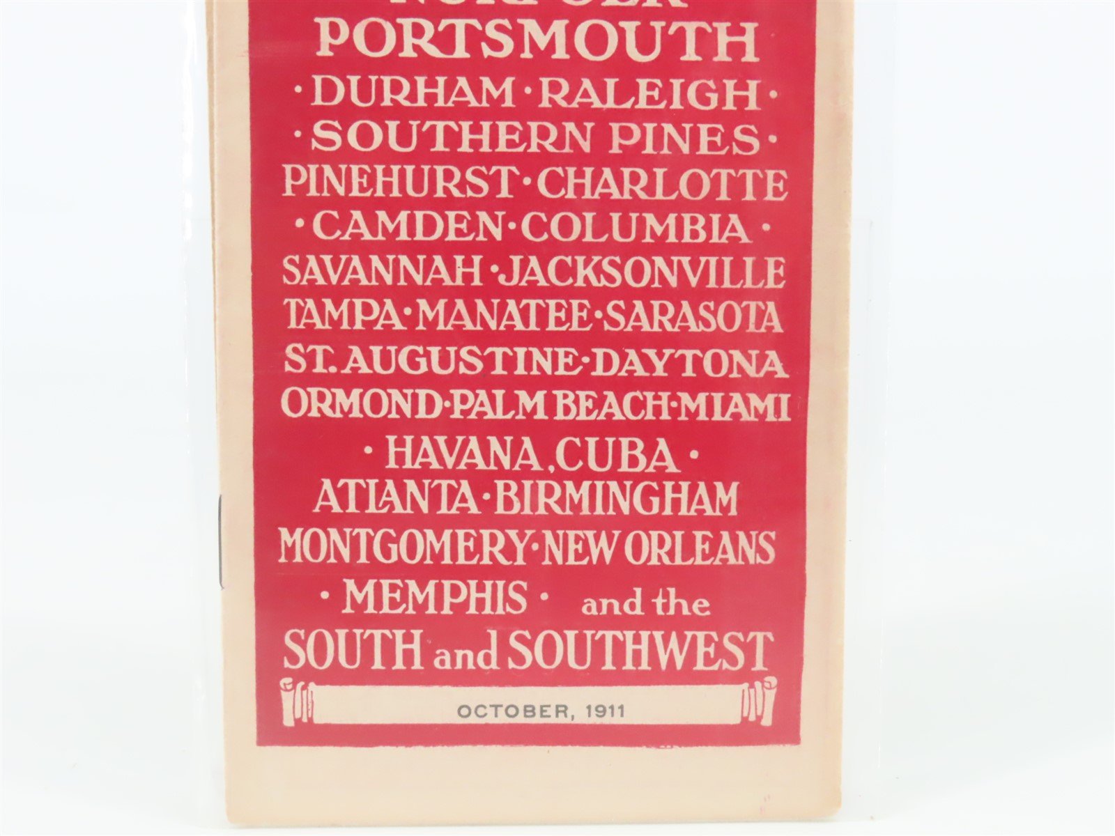 Antique SAL Seaboard Air Line Railway Public Timetable 1911