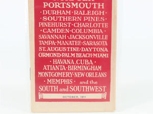 Antique SAL Seaboard Air Line Railway Public Timetable 1911