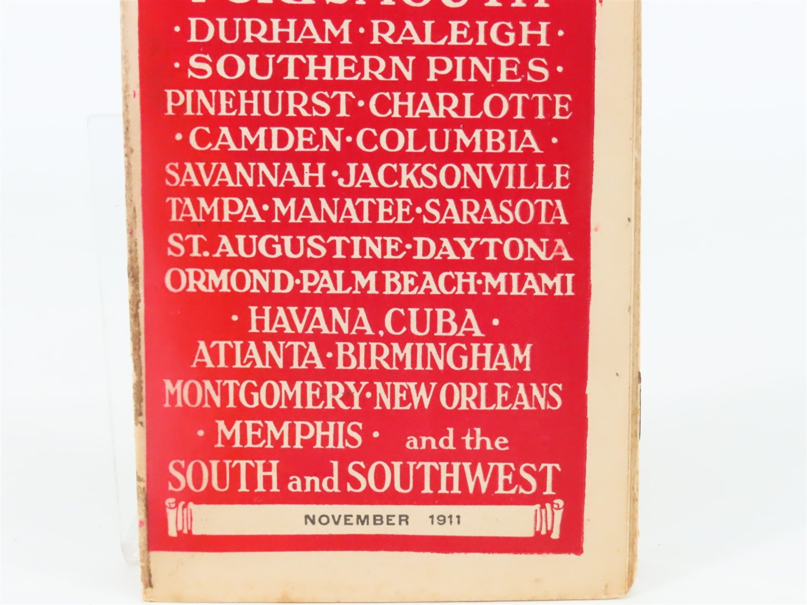 Antique SAL Seaboard Air Line Railway Public Timetable 1911