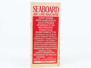 Antique SAL Seaboard Air Line Railway Public Timetable 1911