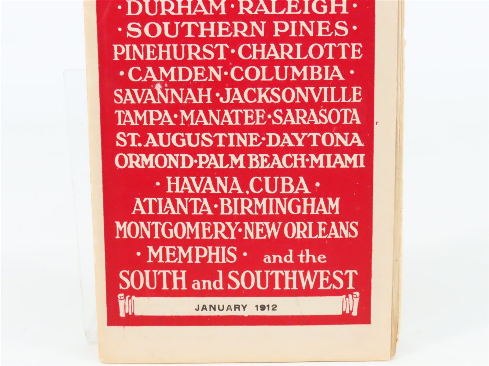 Antique SAL Seaboard Air Line Railway Public Timetable 1912