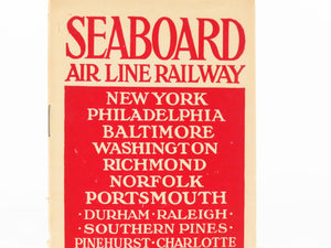 Antique SAL Seaboard Air Line Railway Public Timetable 1912