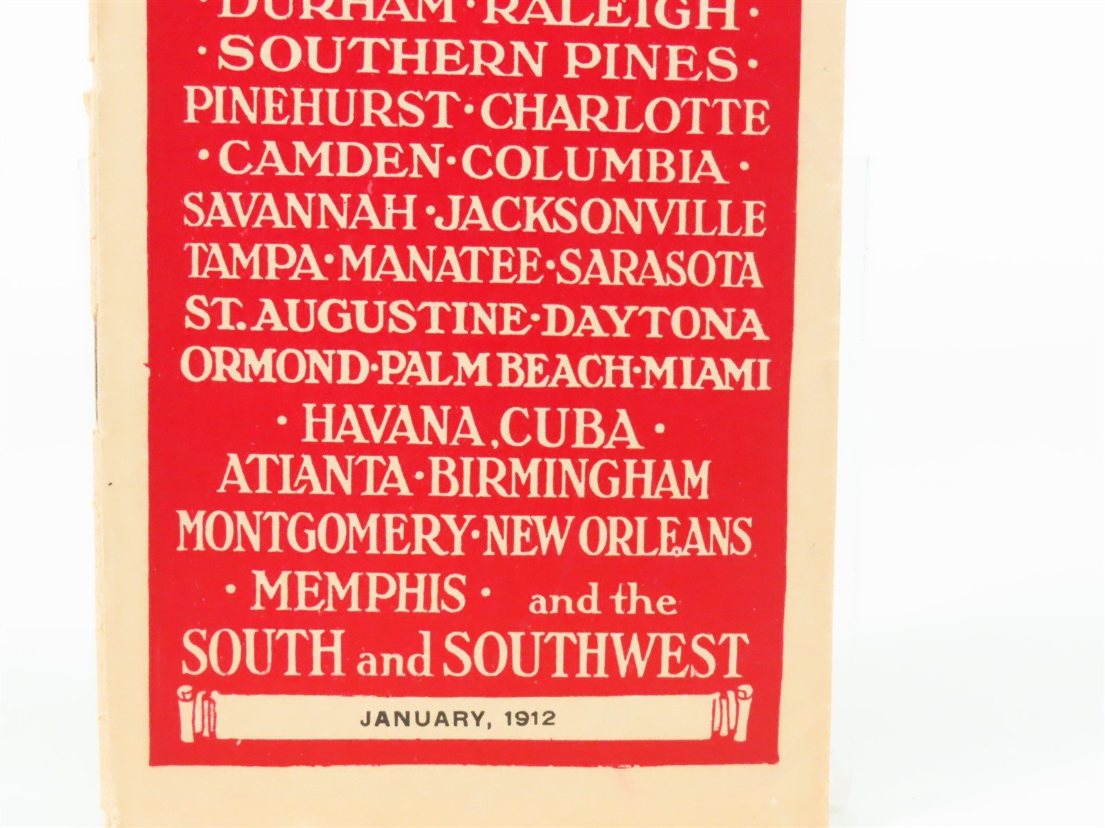 Antique SAL Seaboard Air Line Railway Public Timetable 1912
