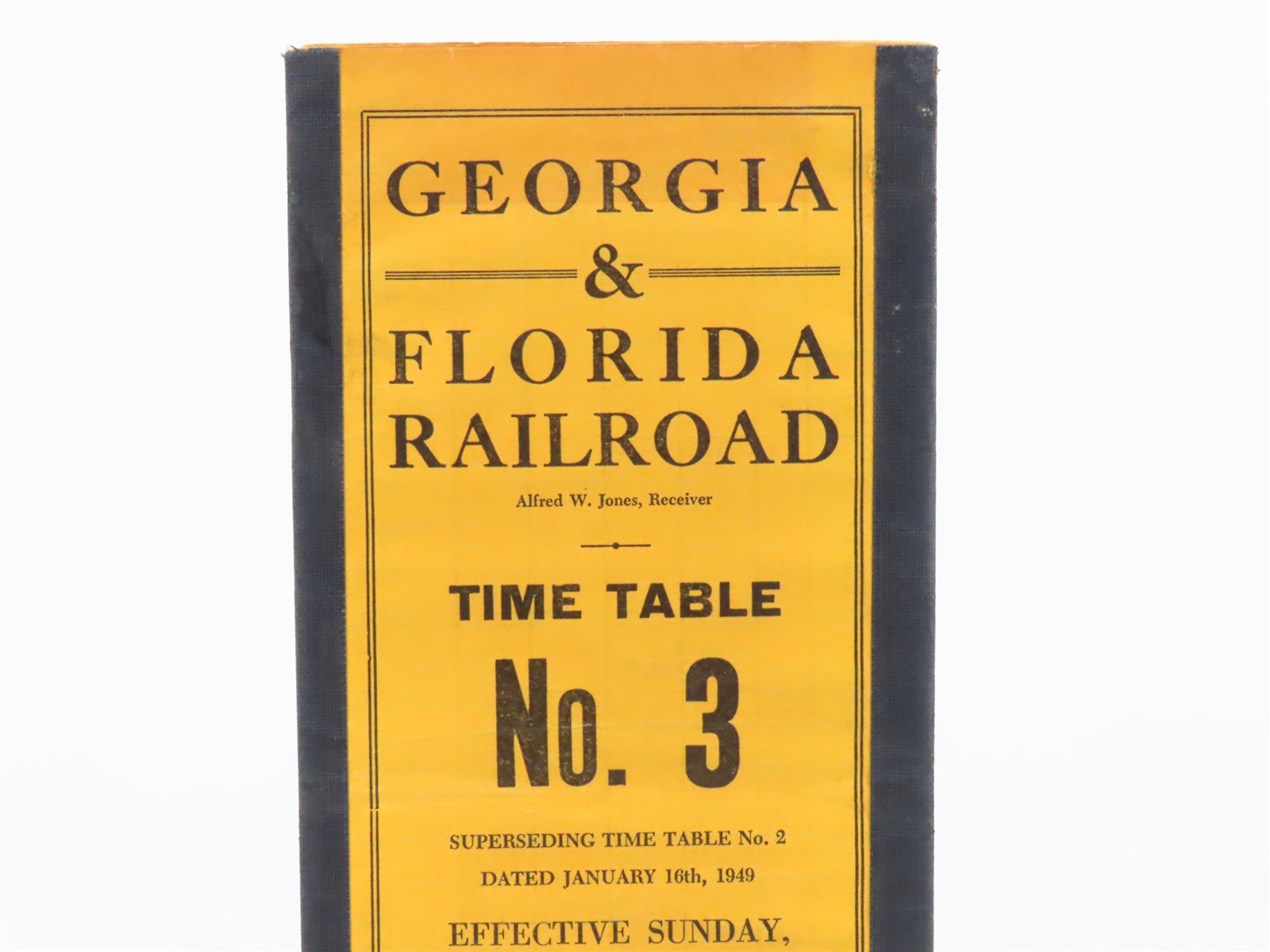 Vintage Georgia & Florida Railroad No. 3 Employee Timetable 1950