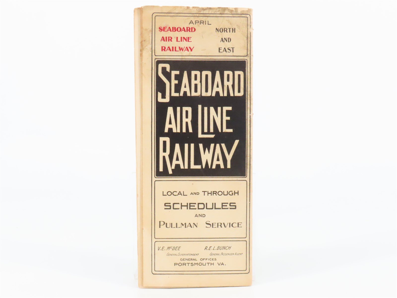 Antique SAL Seaboard Air Line Railway Public Timetable 1901