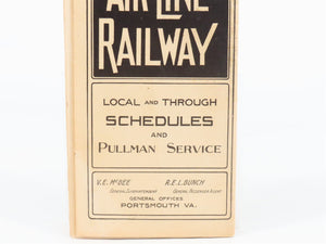 Antique SAL Seaboard Air Line Railway Public Timetable 1901