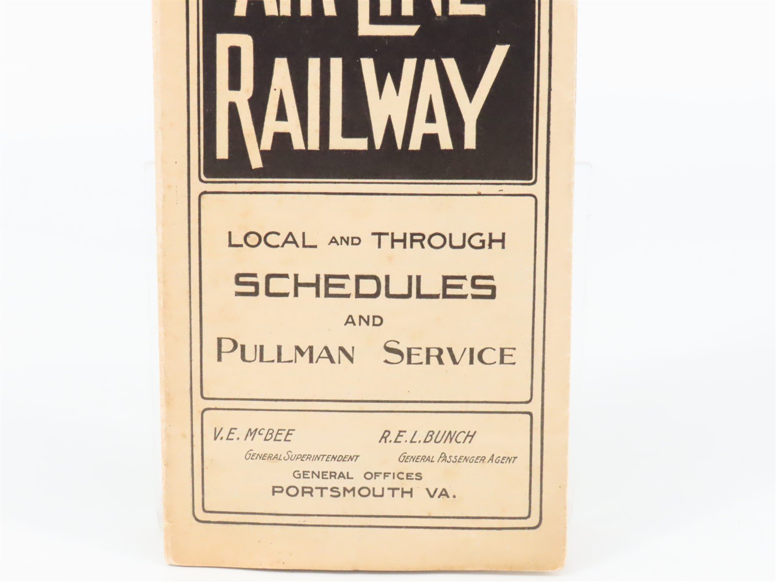 Antique SAL Seaboard Air Line Railway Public Timetable 1901