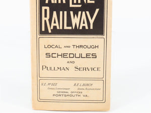 Antique SAL Seaboard Air Line Railway Public Timetable 1901