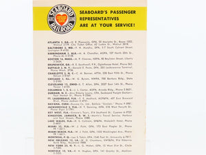 Vintage SAL Seaboard Air Line Railroad Passenger Brochure Winter Season 1956-57