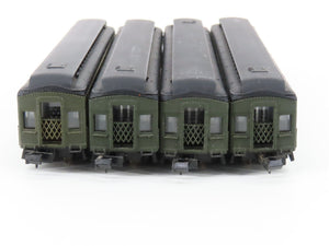 LOT of 4 N Scale Bachmann ATSF Santa Fe Coach/RPO Passenger Cars