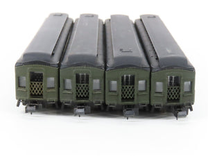 LOT of 4 N Scale Bachmann ATSF Santa Fe Coach/RPO Passenger Cars