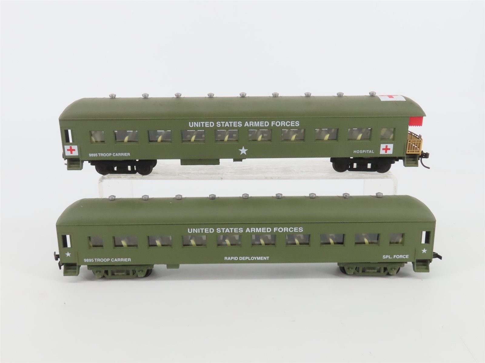 LOT of 2 HO Scale Model Power USAF United States Armed Forces Passenger Cars