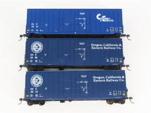 LOT of 3 HO Scale E&C Shops & LBF Company OCE/CLC Double Plug Door Box Cars