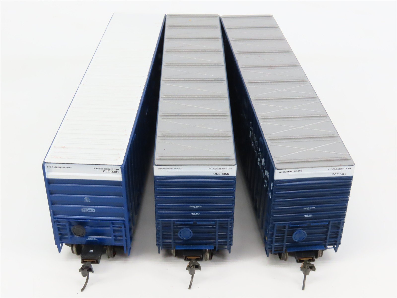 LOT of 3 HO Scale E&C Shops & LBF Company OCE/CLC Double Plug Door Box Cars