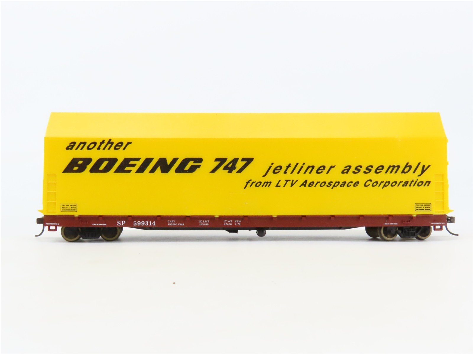 HO Scale LBF Company SP Southern Pacific Railroad Boeing Skybox Flat Car #599314