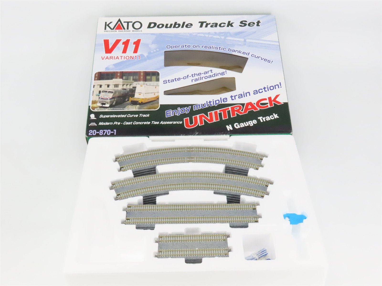 N Scale Kato Unitrack 20-870-1 Double Track Set - V11