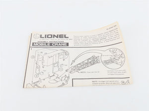 O 1/48 Scale Lionel 6-12750 Crane Assembly Kit