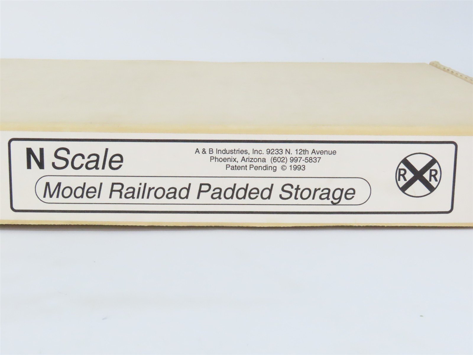 N Scale A&B Industries Model Railroad Padded Storage Empty Box - 28" x 12" x 2"