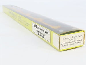 N Scale Deluxe 15020M-B DTTX / ATSF Articulated Gunderson Twinstack 5-Unit Set