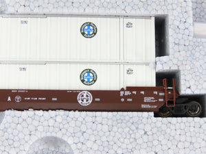 N KATO #106-6113 BNSF Railway Gunderson MAXI-IV Double Stack Car 3-Unit Set