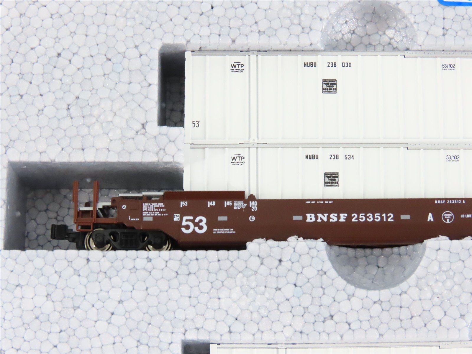 N KATO #106-6111 BNSF Railway Gunderson MAXI-IV Double Stack Car 3-Unit Set