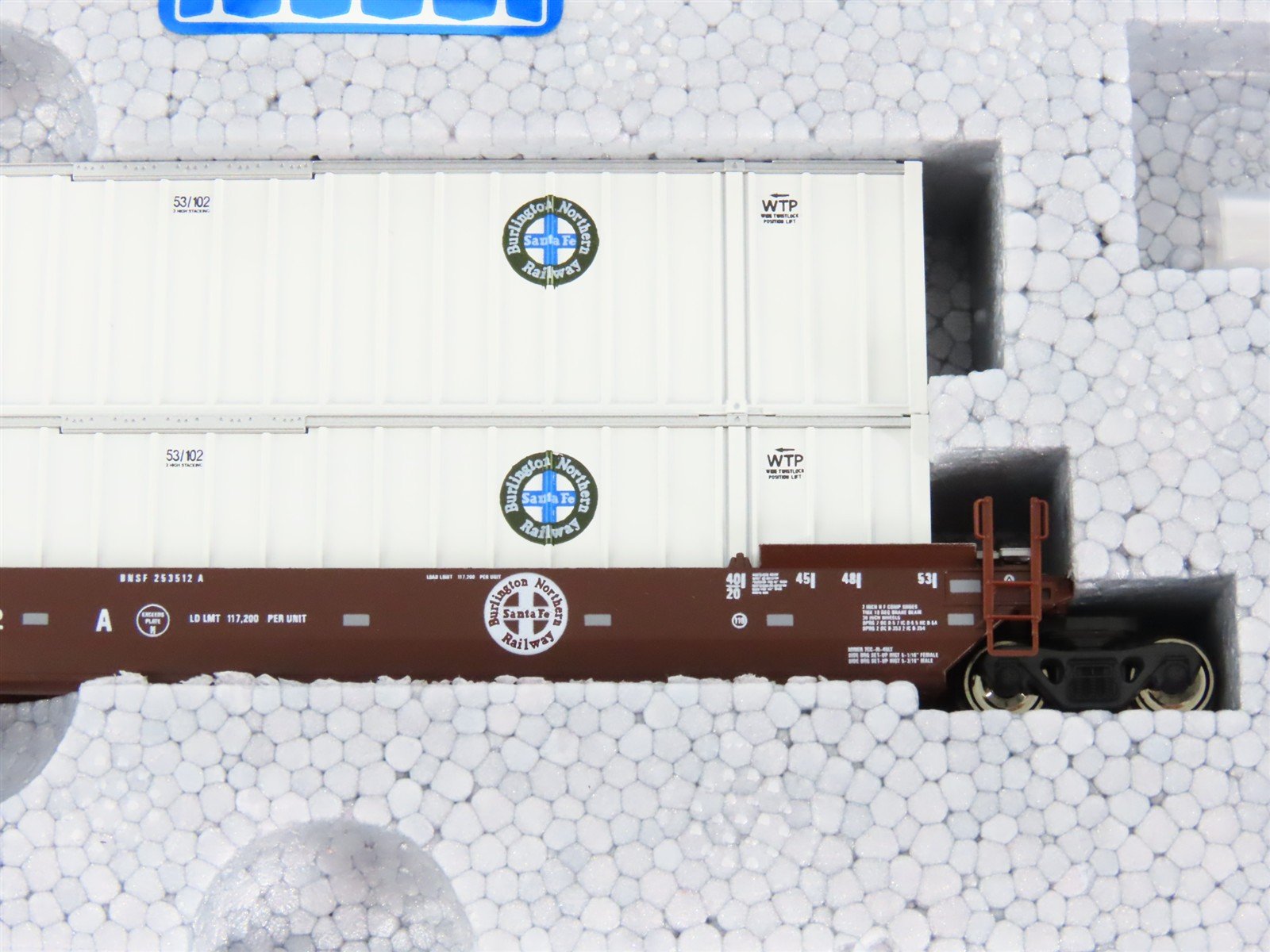 N KATO #106-6111 BNSF Railway Gunderson MAXI-IV Double Stack Car 3-Unit Set