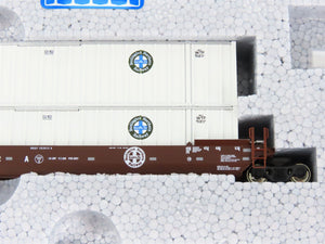 N KATO #106-6111 BNSF Railway Gunderson MAXI-IV Double Stack Car 3-Unit Set