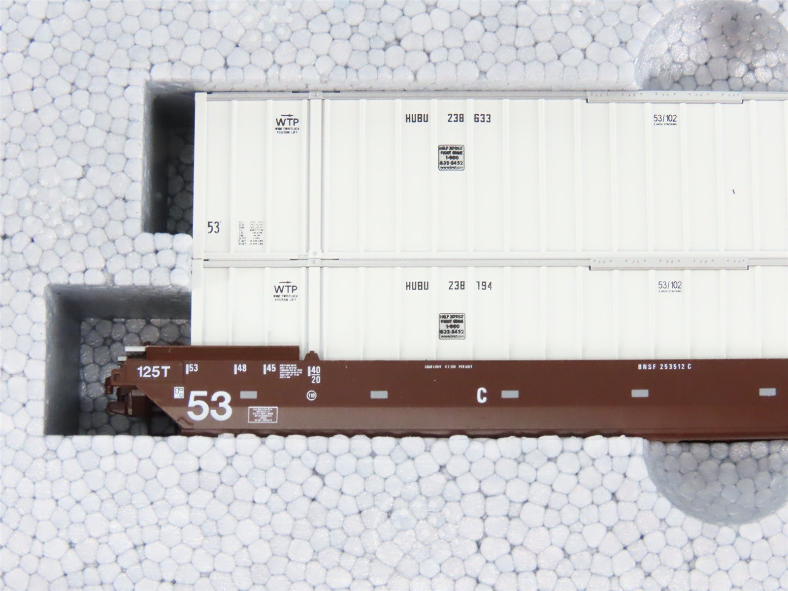 N KATO #106-6111 BNSF Railway Gunderson MAXI-IV Double Stack Car 3-Unit Set