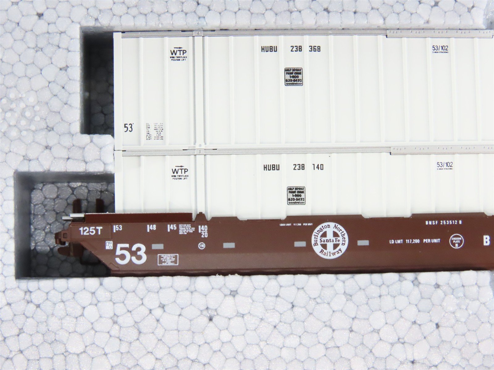 N KATO #106-6111 BNSF Railway Gunderson MAXI-IV Double Stack Car 3-Unit Set