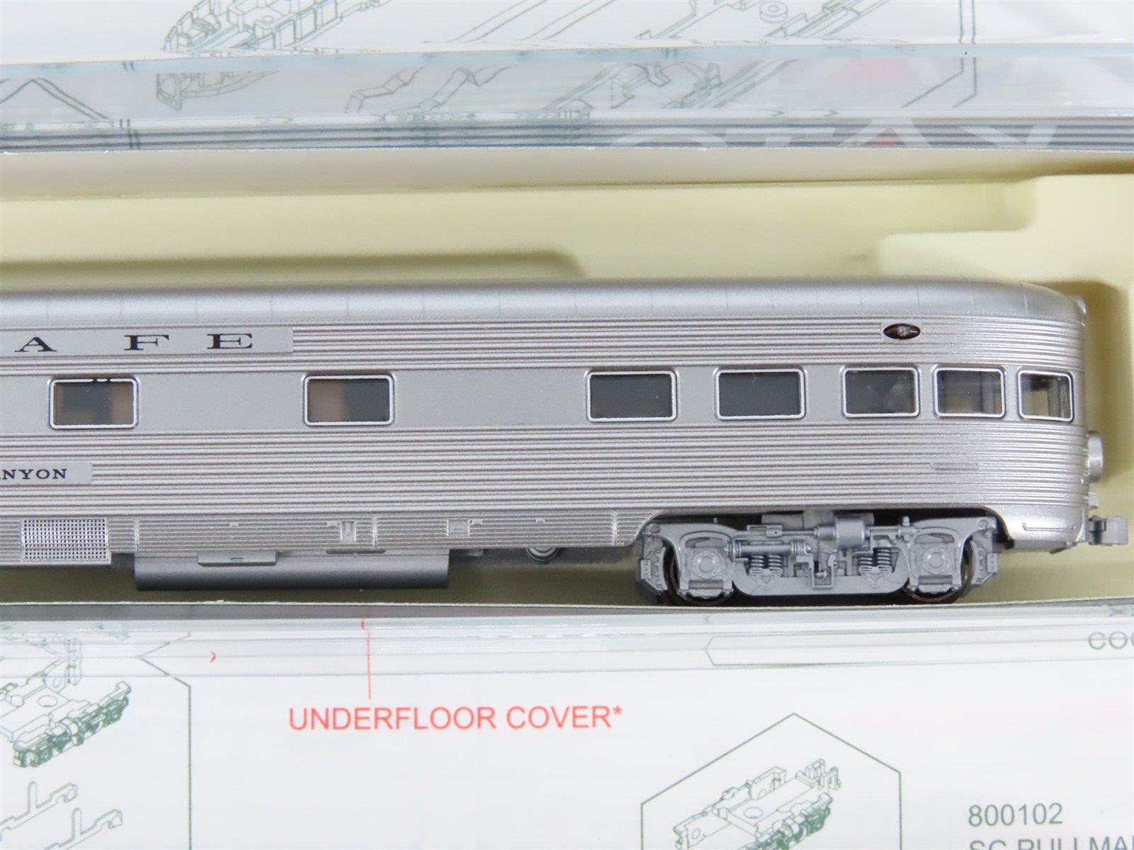 N Scale KATO 106-6001 ATSF Santa Fe Railroad Super Chief Passenger 4-Car Set A