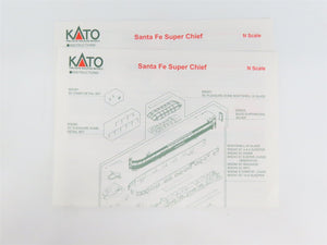 N Scale KATO 106-6001 ATSF Santa Fe Railroad Super Chief Passenger 4-Car Set A
