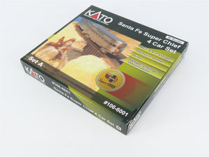 N Scale KATO 106-6001 ATSF Santa Fe Railroad Super Chief Passenger 4-Car Set A