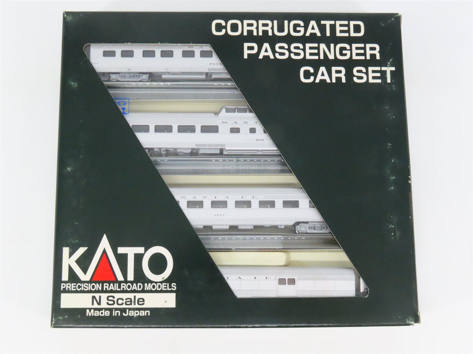 N Scale KATO #106-1603 ATSF Santa Fe Railroad Corrugated Passenger 4-Car Set B