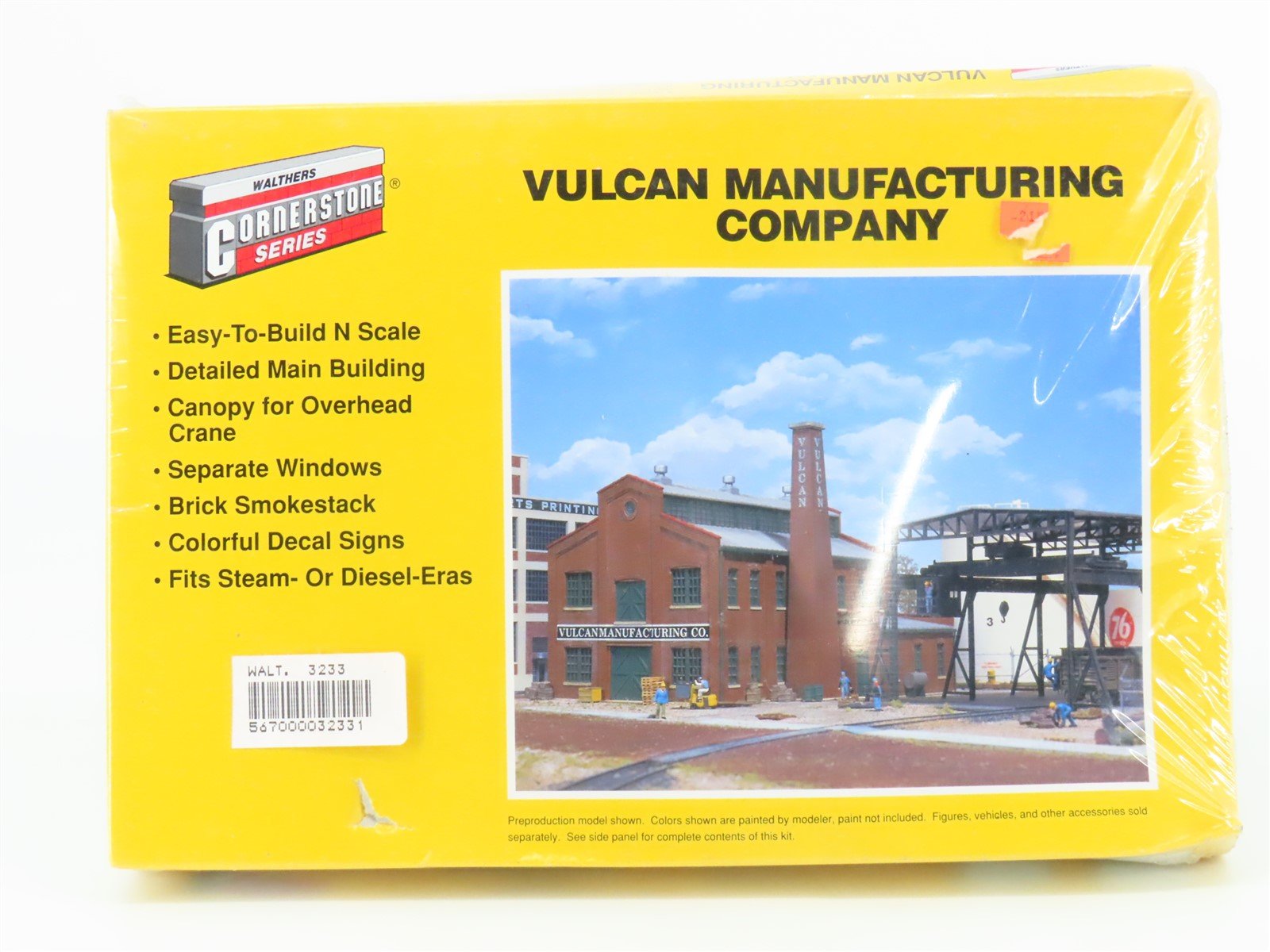 N Scale Walthers Cornerstone Kit 933-3233 Vulcan Manufacturing Company - SEALED