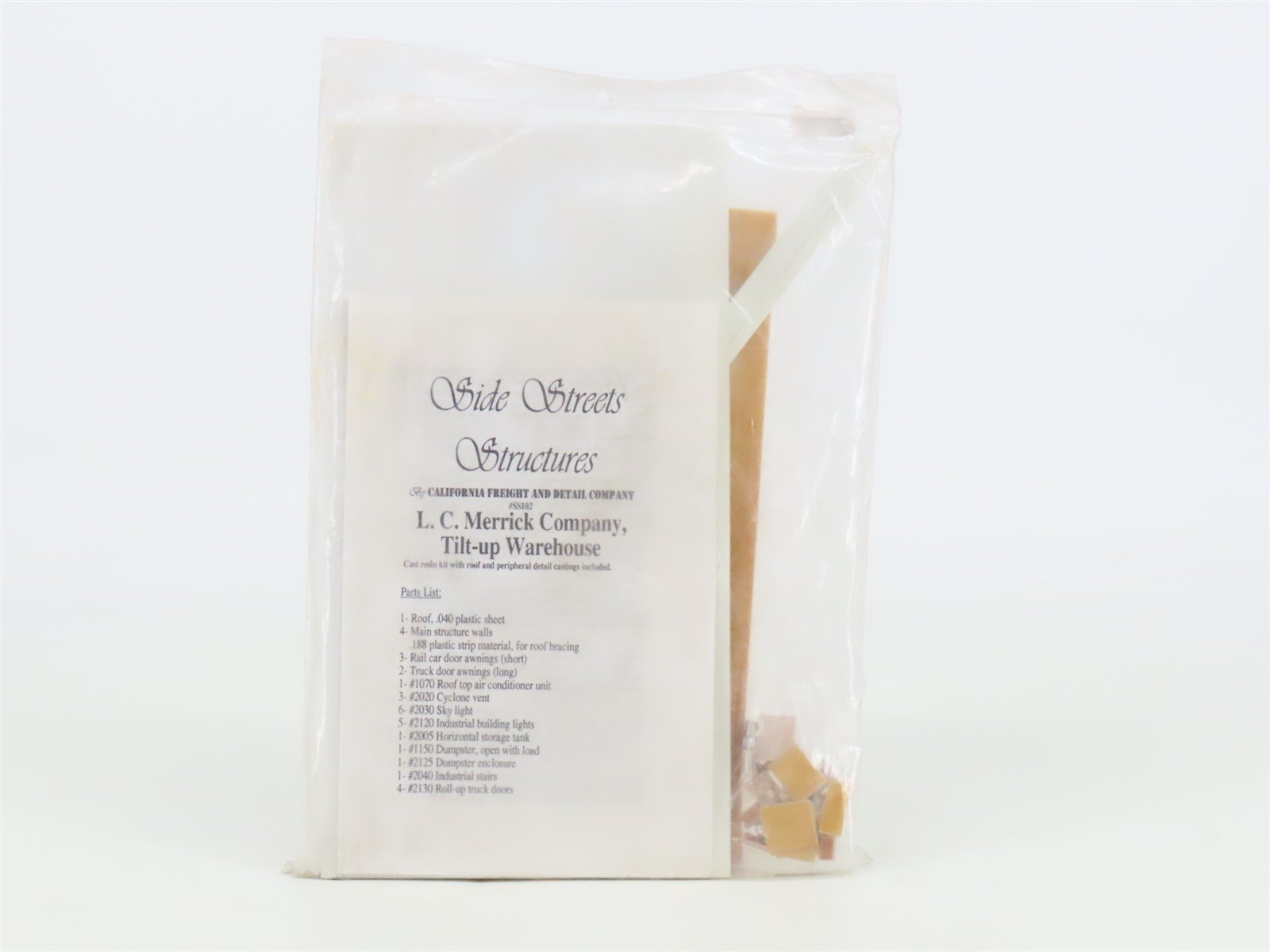 N Scale Side Streets SS102 L.C. Merrick Company Tilt-Up Warehouse Building Kit