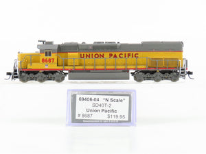 N Scale Intermountain 69406-04 UP Union Pacific SD40T-2 Diesel Locomotive #8687