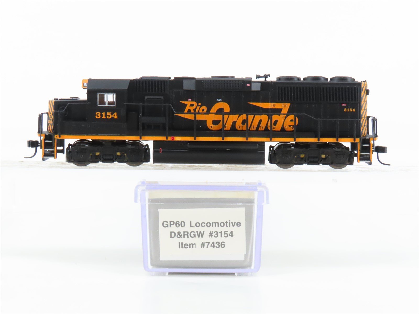 N Scale Life-Like 7436 DRGW Rio Grande GP60 Diesel Locomotive #3154