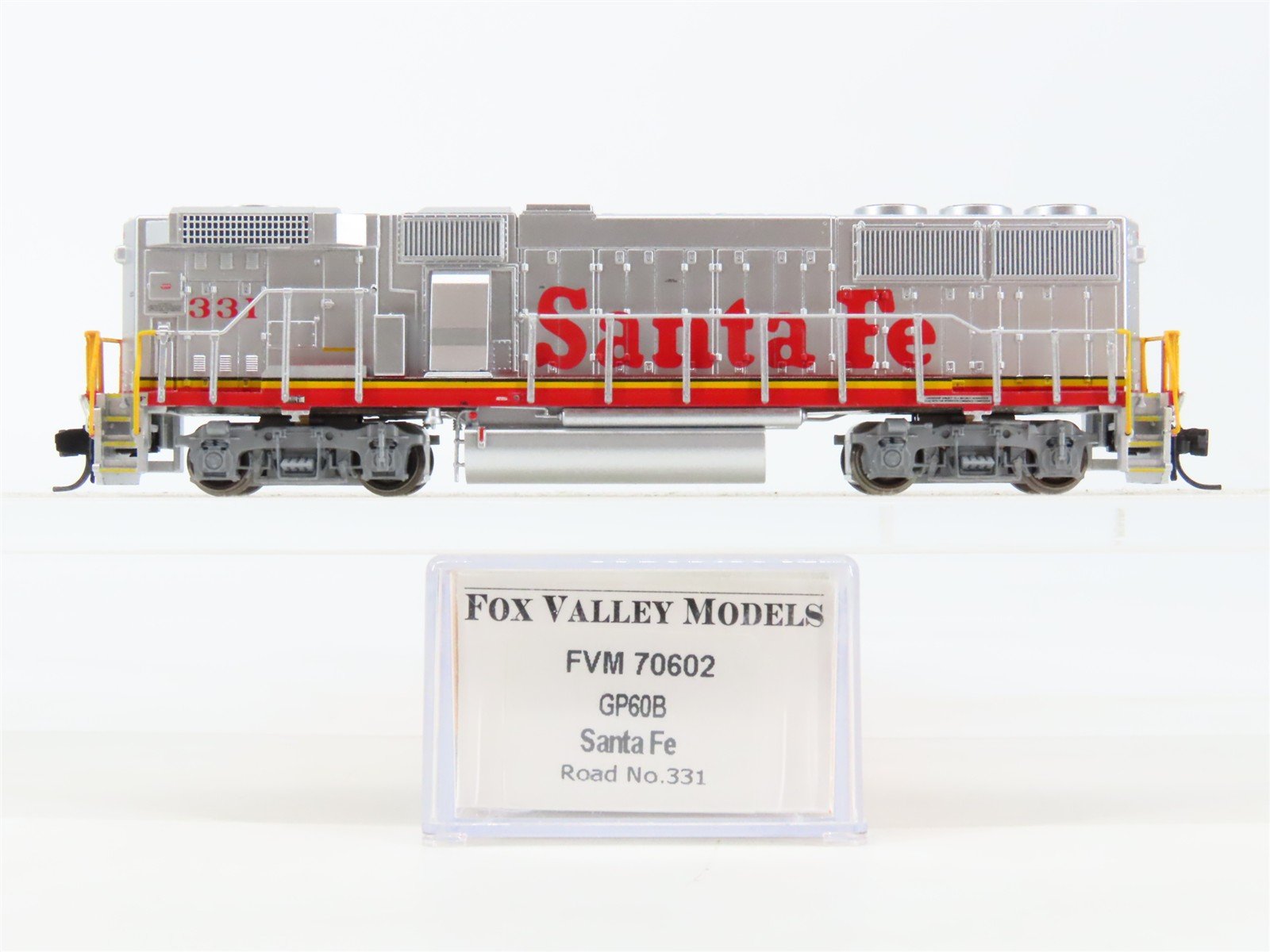 N Fox Valley FVM 70602 ATSF Santa Fe "Warbonnet" GP60B Diesel #331 - DCC Ready