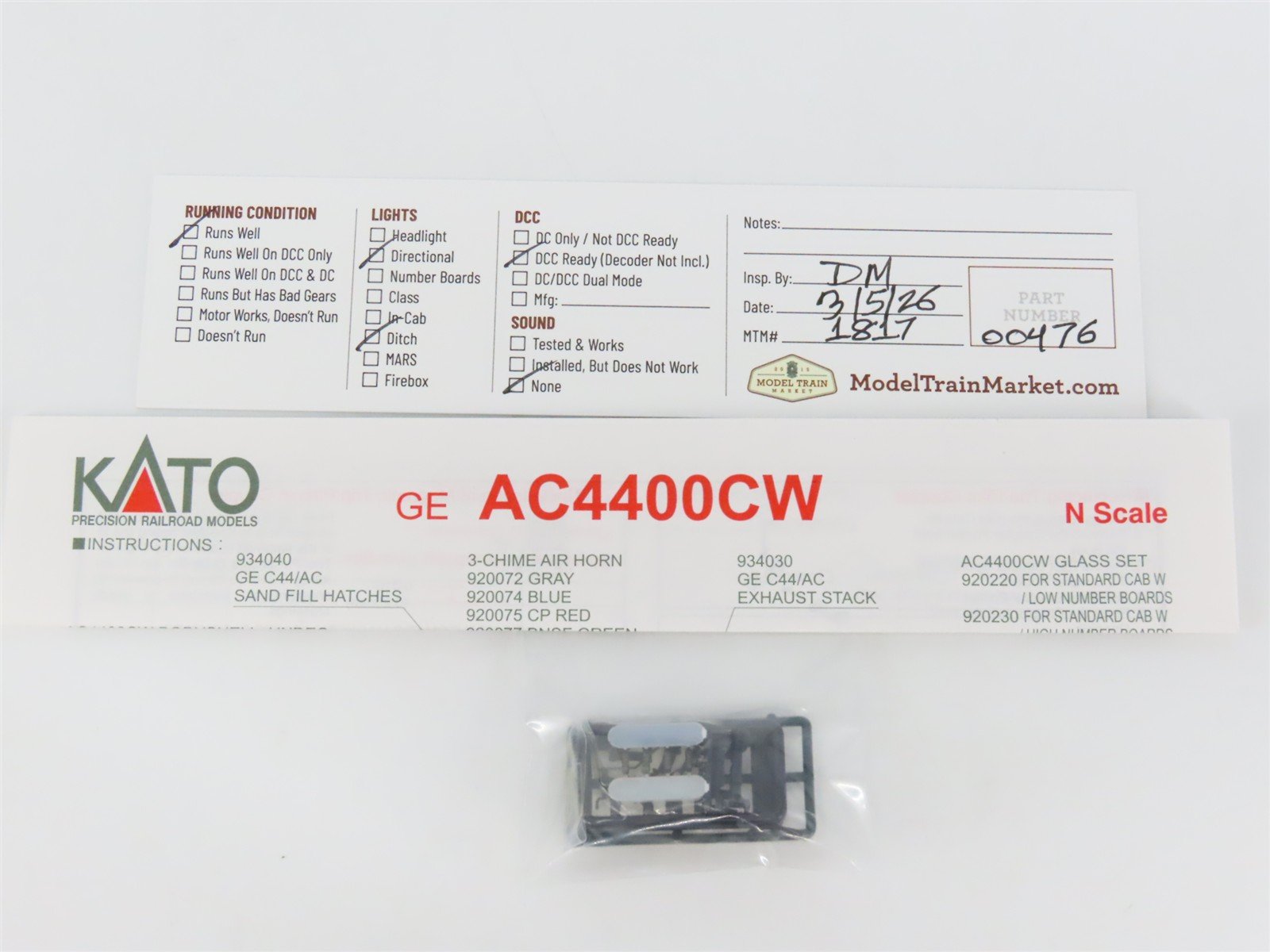 N Scale KATO 176-7111 BNSF Railway GE AC4400CW Diesel #5608 - DCC Ready
