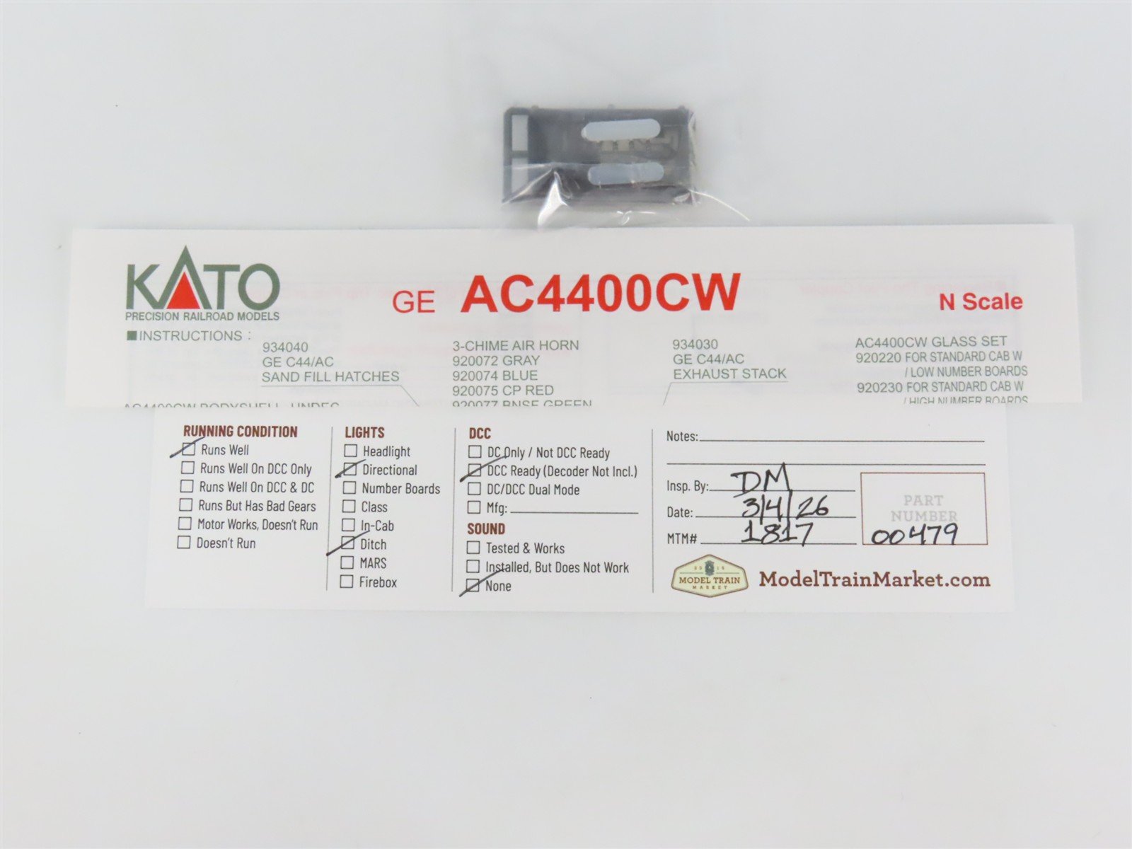 N Scale KATO 176-7006 UP Union Pacific GE AC4400CW Diesel #5767 - DCC Ready