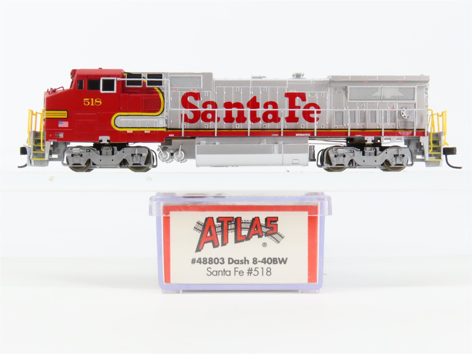 N Scale Atlas 48803 ATSF Santa Fe Dash 8-40BW Diesel Locomotive #518