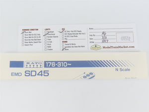 N Scale Kato 176-311 ATSF Santa Fe SD45 Diesel Locomotive #5372 Customized