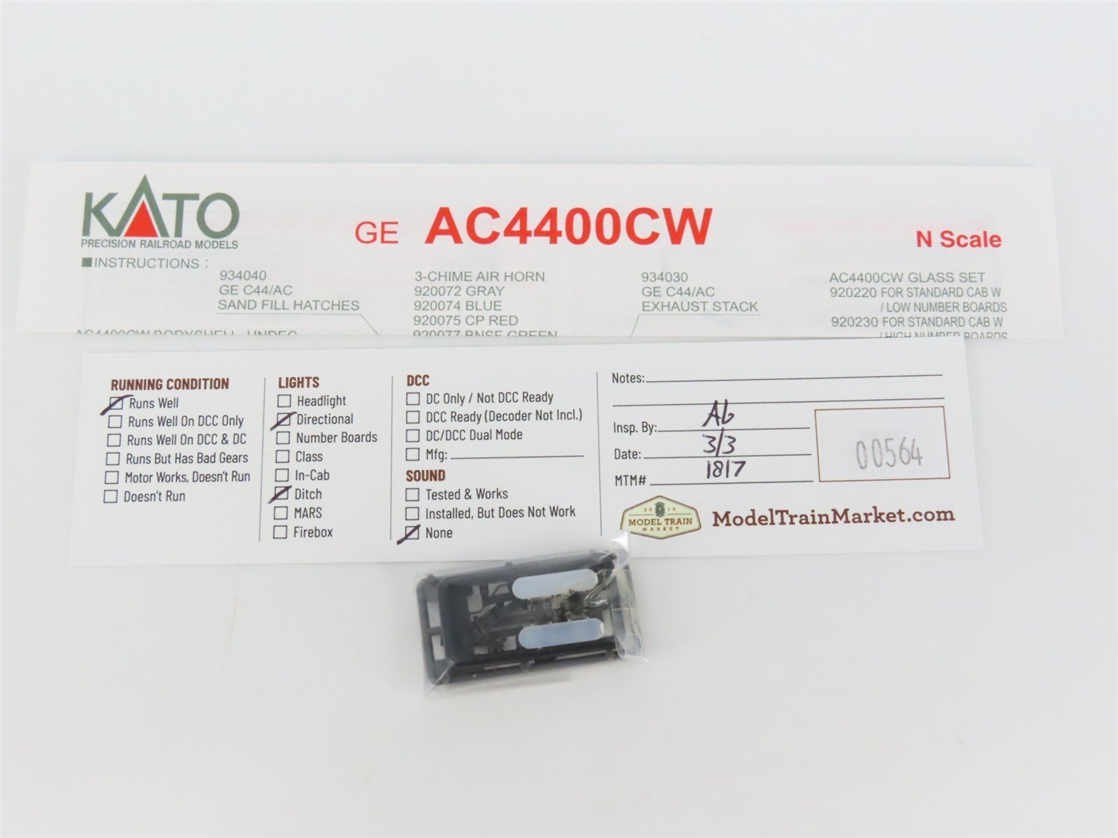 N Scale Kato 176-7004 UP Union Pacific AC4400CW Diesel Locomotive #5799