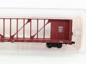 N Scale Red Caboose RN-16515-5 BNSF Railway Centerbeam Flat Car #559526