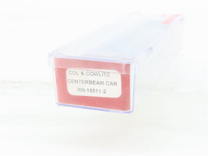 N Scale Red Caboose RN-16511-2 CLC Columbia & Cowlitz Centerbeam Flat Car #9556