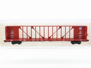 N Scale Red Caboose RN-16503-6 UP Union Pacific Centerbeam Flat Car #273194