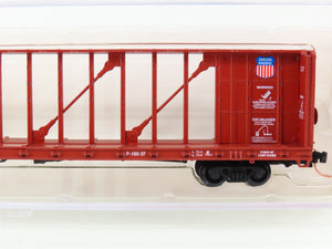 N Scale Red Caboose RN-16503-6 UP Union Pacific Centerbeam Flat Car #273194