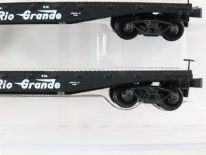 N Scale Red Caboose RN-16018-3 D&RGW Rio Grande Fish Belly Flat Car 2-Pack