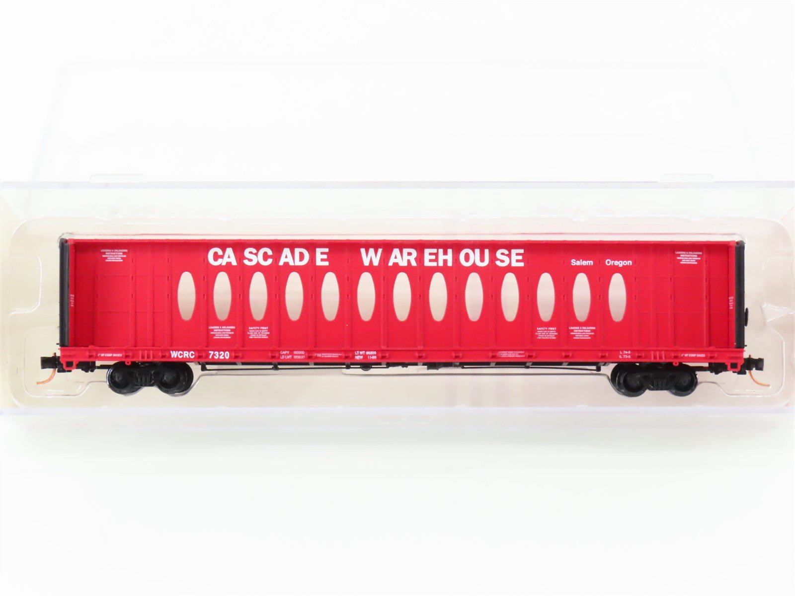 N Scale Red Caboose RN-16611-8 WCRC Cascade Warehouse Centerbeam Flat Car #7320