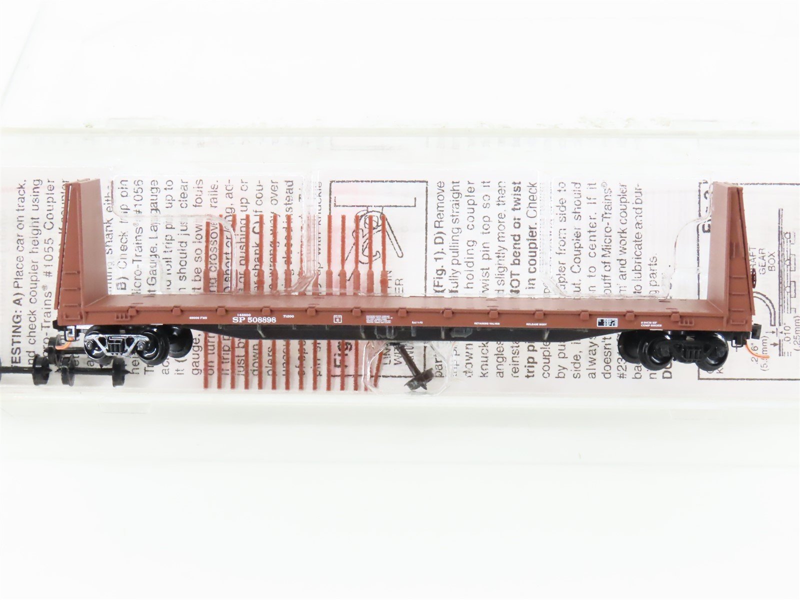 N Scale Micro-Trains MTL 54020 SP Southern Pacific Bulkhead Flat Car #508898